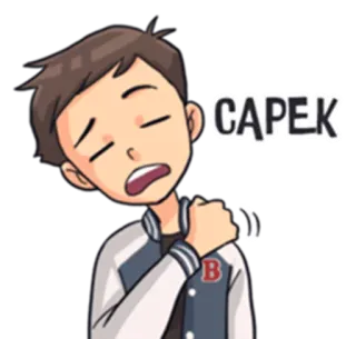😣 CAPEK 漫画, 疲れた, インドネシア語, capek, ステッカー telegram sticker