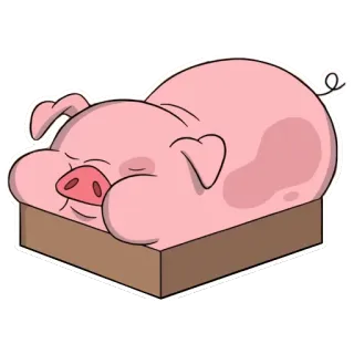 😴 babi, hewan, tidur, imut, kartun telegram sticker