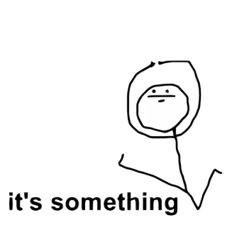 😶 it's something 밈, 막대기 인간, 유머, 인터넷 밈, 미니멀리즘 telegram sticker