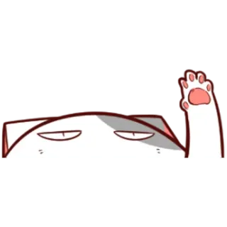 👋 gato, animal, sticker, dibujo animado, lindo, kawaii telegram sticker