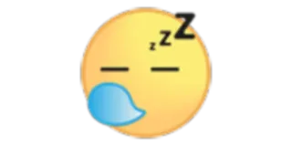 😴 zz emoji, sleeping, tired, zzz, drool telegram sticker