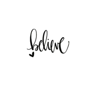 😝 believe верить, слово, надпись, шрифт telegram sticker