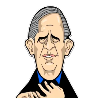 😩 캐리커처, 정치인, 일러스트, 미술 telegram sticker