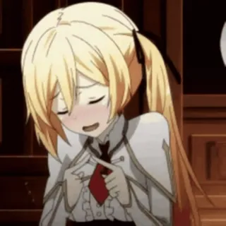😍 Anime, Manga, Cartoon, Charakter, Erröten, Blond telegram sticker