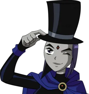 😉 Raven Teen Titans Kreskówka, Superbohater, Magia, Animacja, Serial TV, Teen Titans telegram sticker