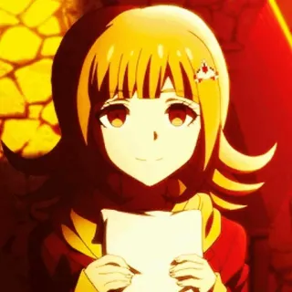🌸 Chiaki Nanami Danganronpa Anime, Dibujos animados, Danganronpa, Chiaki Nanami, Videojuego, Fanart, Personaje telegram sticker