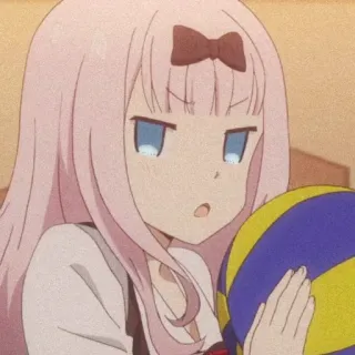 😒 Chika Fujiwara Kaguya-sama: Love Is War anime, chika, fujiwara, kaguya-sama, love is war, cute, volleyball telegram sticker