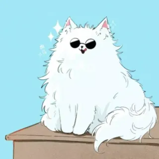 🐈 Hund, cool, Sonnenbrille, Haustier, süß, Tier telegram sticker