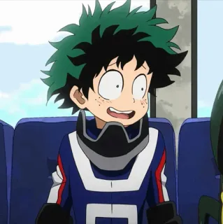 🥦 Izuku Midoriya My Hero Academia 애니메이션, 만화, 히어로, 개성, 데쿠 telegram sticker
