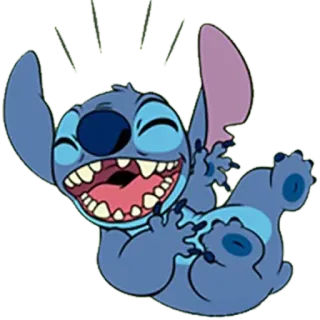 😂 Stitch Lilo & Stitch Cartoon, Alien, Süß, Lachend, Fröhlich telegram sticker