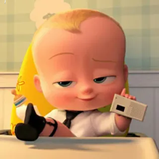 😐 Boss Baby The Boss Baby Baby, Anzug, Krawatte, Film, Cartoon telegram sticker