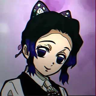 🌟 Shinobu Kocho Demon Slayer 애니메이션, 귀멸의 칼날, 코쵸우 시노부, 캐릭터, 만화 telegram sticker