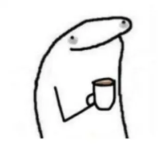 ❕ Dibujo animado, Meme, Café, Bebida, Personaje, Flork whatsapp sticker