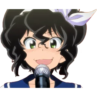 😅 Anime, Microfone, Garota, Personagem, Cantora telegram sticker