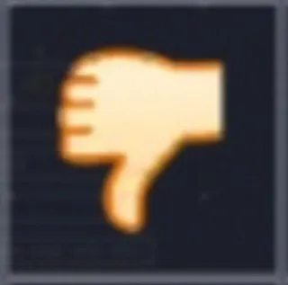 👎 Jempol ke bawah, Tidak suka, Negatif, Emoji telegram sticker