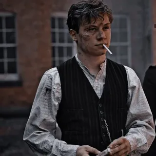 🤔 jeune homme, cigarette, fumeur, gilet, cicatrice, sang telegram sticker