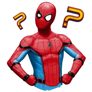 🤔 Spider-Man Superheld, Marvel, Comics, Frage, Denken telegram sticker