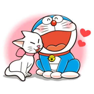 ❤️ Doraemon Дораэмон, кот, аниме, мультфильм, стикер, дружба, милый telegram sticker
