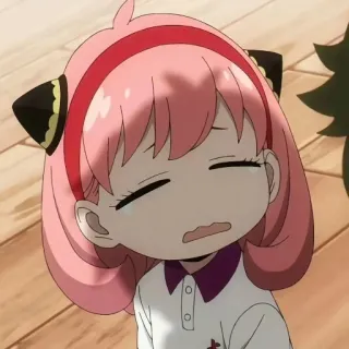 😿 Anya Forger Spy x Family anya forger, spy x family, anime, triste, lindo/a, dibujos animados telegram sticker