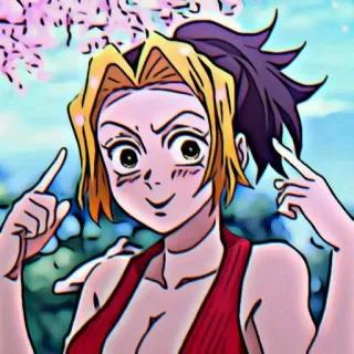❤️ Anime, Femme, Femme, Sourire, Dessin animé telegram sticker