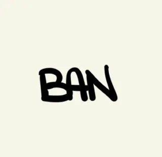 ❌ BAN larangan, melarang, peringatan, berhenti, batal telegram sticker