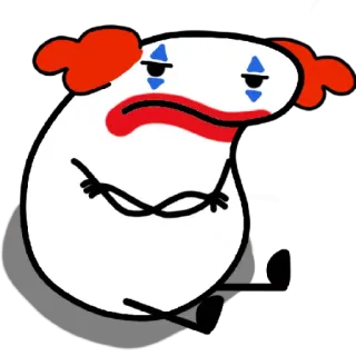 😀 payaso, triste, meme, dibujo, pegatina telegram sticker
