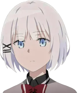 🙁 Anime, Aufkleber, Charakter, Mädchen, Süß, Porträt telegram sticker