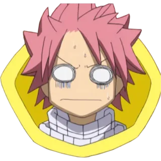 😑 Natsu Dragneel Fairy Tail Anime, Mangá, Fairy Tail, Natsu Dragneel, Engraçado, Adesivo telegram sticker
