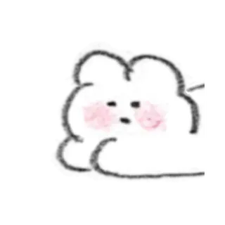 🎀 nuvola, carino, kawaii, adesivo, cartone animato telegram sticker