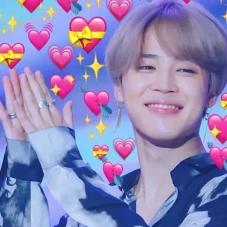 👏 Jimin kpop, jimin, hearts, idol, singer, cute, love, fan telegram sticker