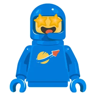 🤩 Lego, Astronaut, Luar Angkasa, Bintang, Mainan, Karakter, Balok Susun whatsapp sticker