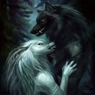💗 loups, agression, animaux sauvages, animal, sauvage, fantaisie telegram sticker