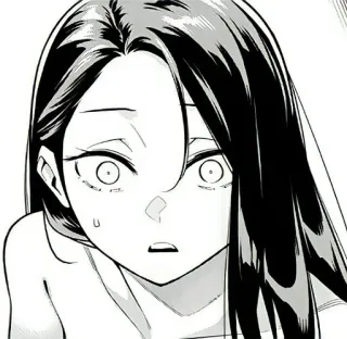 😮 Anime, Manga, Kobieta, Przerażona, Zszokowana telegram sticker