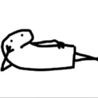 🦭 stick figure, relaxed, laying down telegram sticker