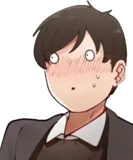 😳 Anime, geschockt, Ausdruck, Cartoon, Mann, überrascht telegram sticker
