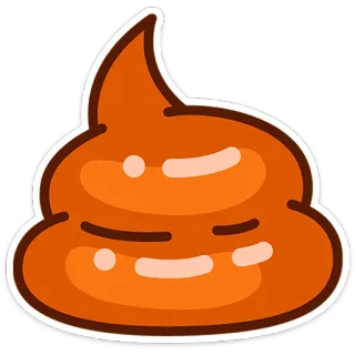 ⭐ Emoji, Kackhaufen, Braun, Internet-Meme, Humor, Cartoon telegram sticker
