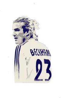 🤔 David Beckham BECKHAM 23 bóng đá, cầu thủ, thể thao, beckham telegram sticker