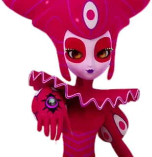 🃏 Miraculous Ladybug villain, queen, cartoon, miraculous ladybug, style, purple telegram sticker