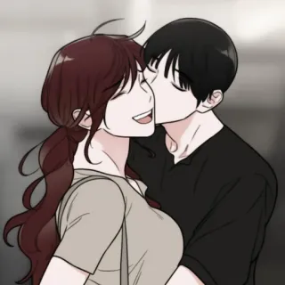 ✖️ Anime, Para, Pocałunek, Romans, Miłość telegram sticker