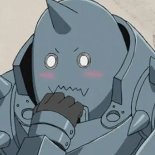 ☺️ Alphonse Elric Fullmetal Alchemist อนิเมะ, เกราะ, น่ารัก, เขินอาย, แขนกลคนแปรธาตุ, มังงะ telegram sticker
