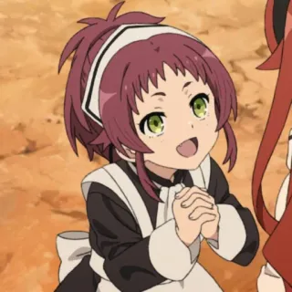 🥰 Anime, Meid, Vrolijk, Lachend, Meisje telegram sticker