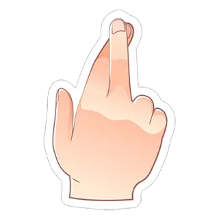 🤞 hand gesture, offensive, middle finger, rude, sticker telegram sticker