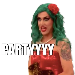 🎉 PARTYYYY Травести-дива, Вечеринка, Праздник, Веселье, Развлечение telegram sticker