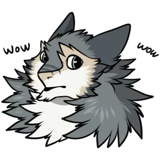 🧀 wow wow wolf, furry, cartoon, animal, cute, shocked, wow telegram sticker