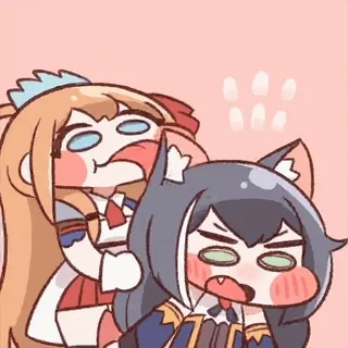 😺 Anime, Niedlich, Chibi, Sticker, Cartoon telegram sticker