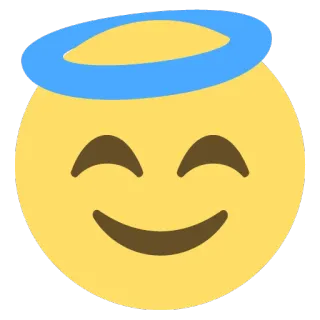 😇 Emoji, Engel, Halo, Smiley, Gelb, Unschuldig whatsapp sticker