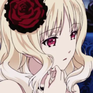 🗝 Yui Komori Diabolik Lovers Anime, Manga, Fille, Vampire, Rose, Diabolik Lovers, Yui Komori whatsapp sticker