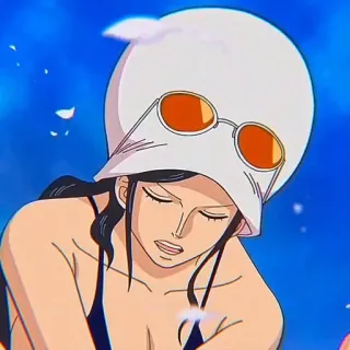 📚 Nico Robin One Piece nico robin, one piece, anime, manga, swimsuit, character whatsapp sticker