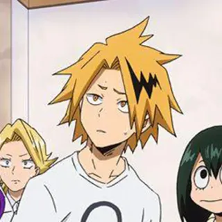 😢 Denki Kaminari My Hero Academia anime, manga, my hero academia, denki kaminari, character telegram sticker
