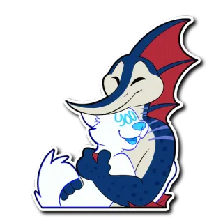 🤗 yoo furry, anthro, cute, cartoon, hug, animal, friendly telegram sticker